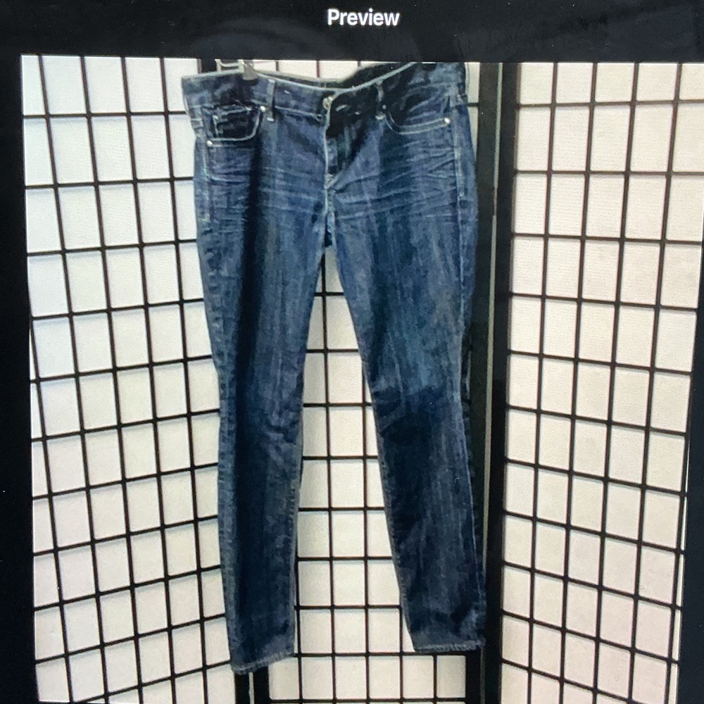 Classic Straight Leg Jeans in Dark Blue